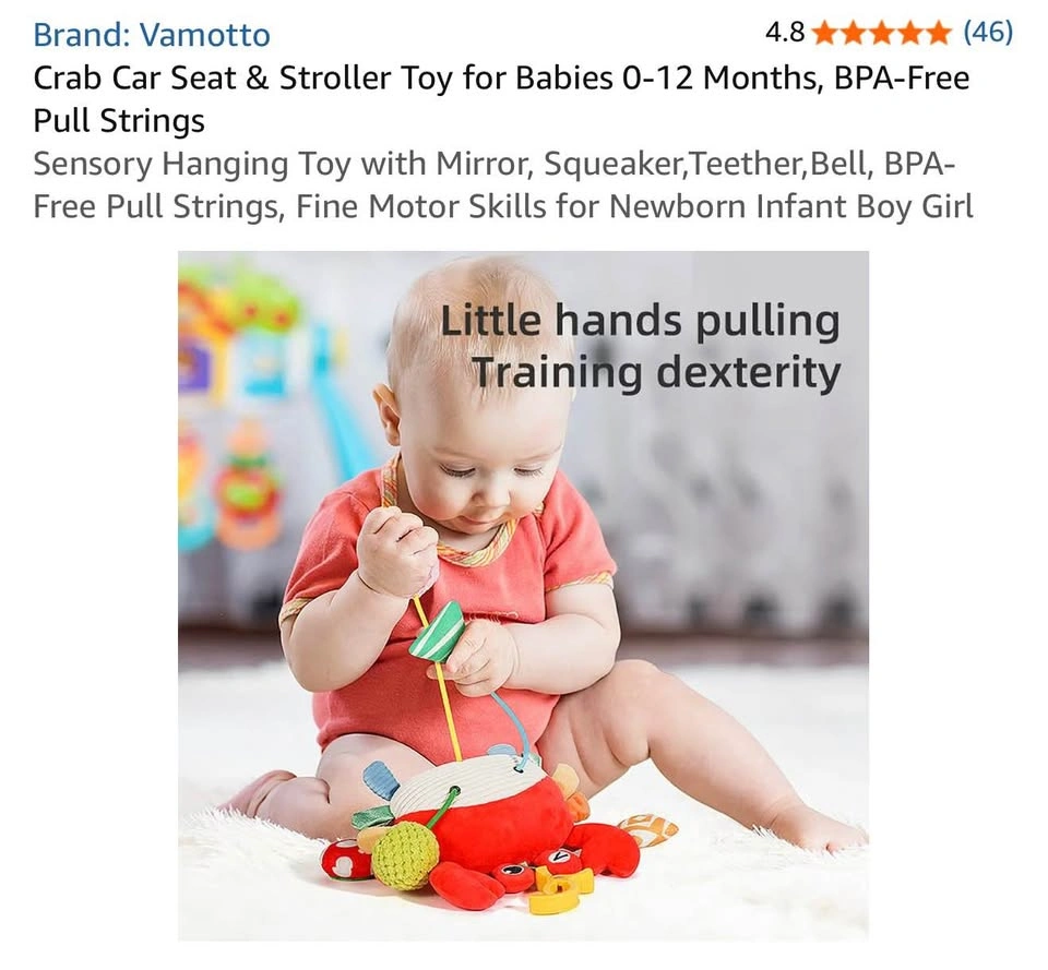 Baby Sensory Hanging Toy for Crib / Car seat - photo 4