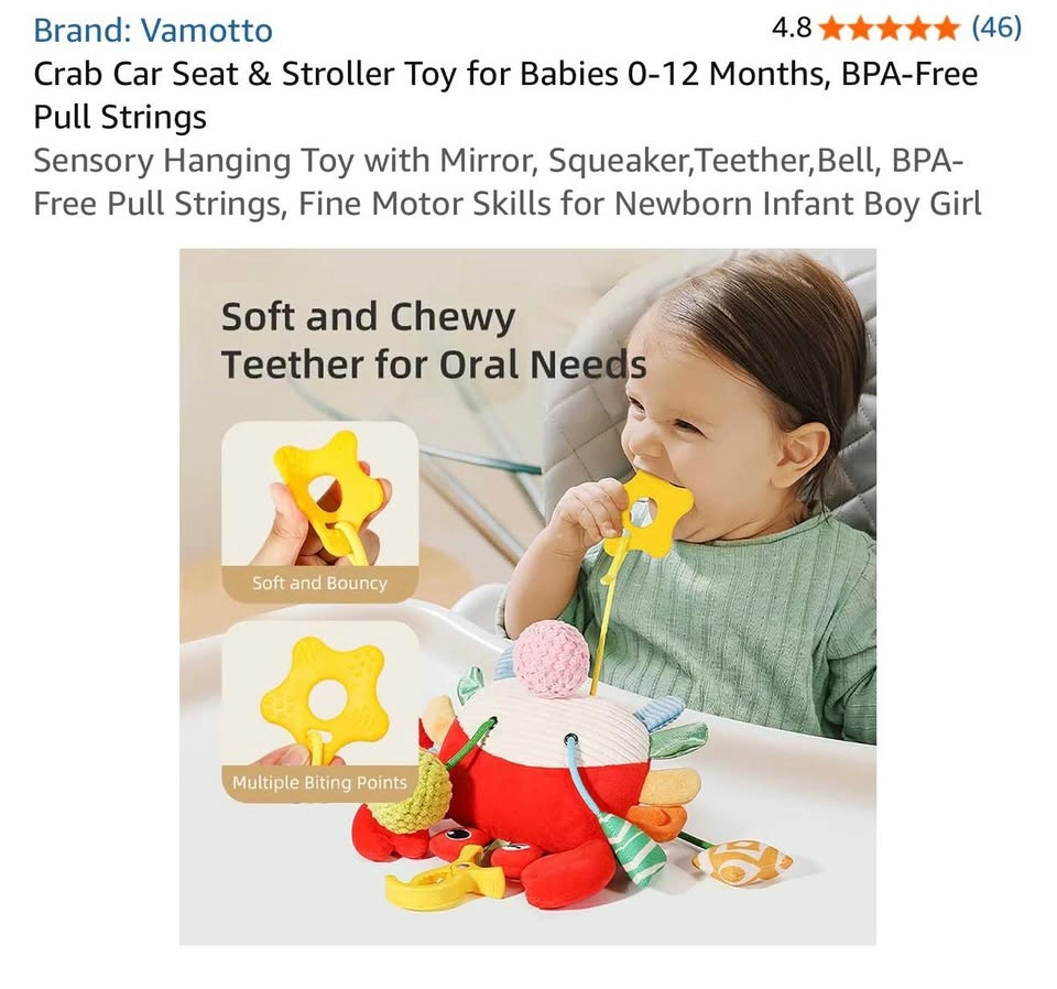 Baby Sensory Hanging Toy for Crib / Car seat - photo 5