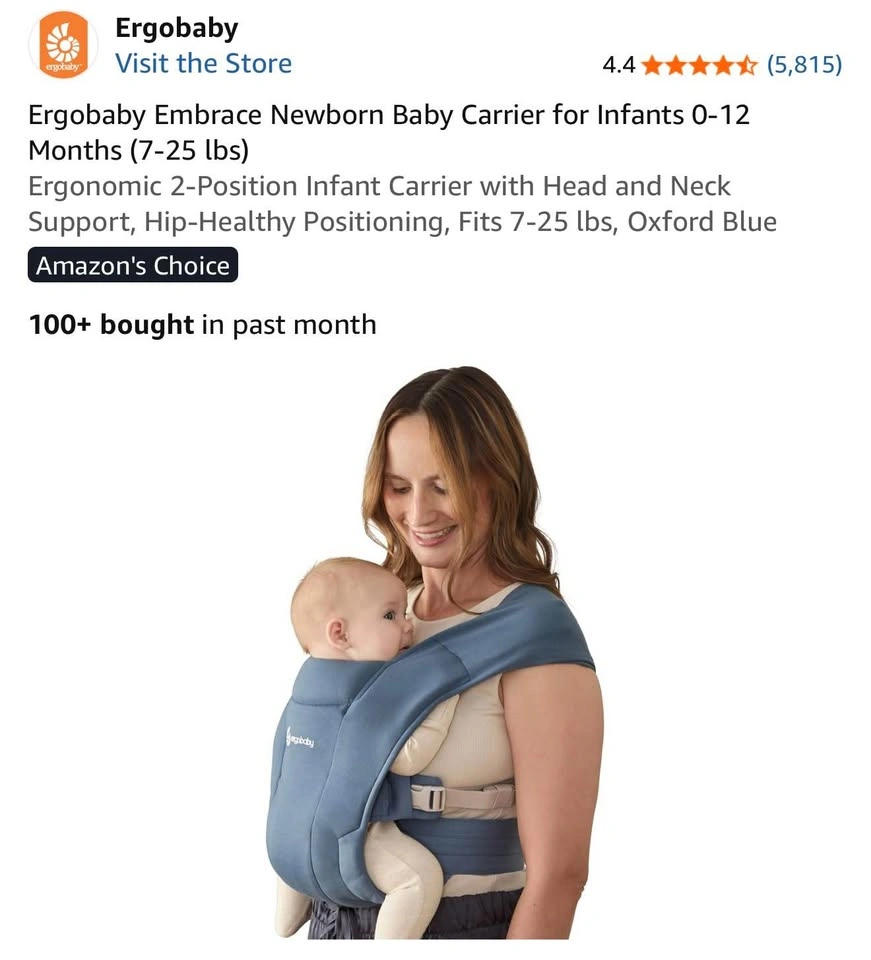 Ergobaby Embrace Carrier - photo 3