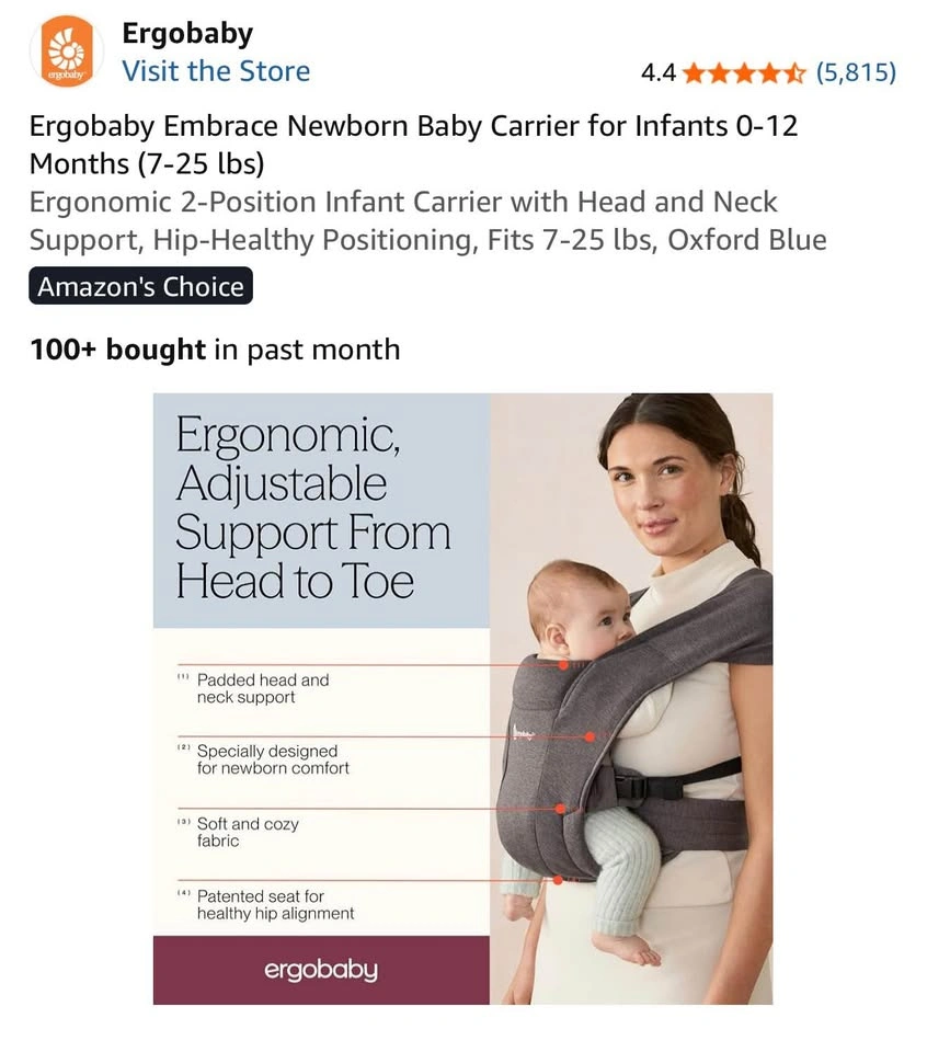 Ergobaby Embrace Carrier - photo 4