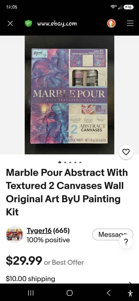 Original Art Marble Pour with Textured Canvas Kit - photo 3