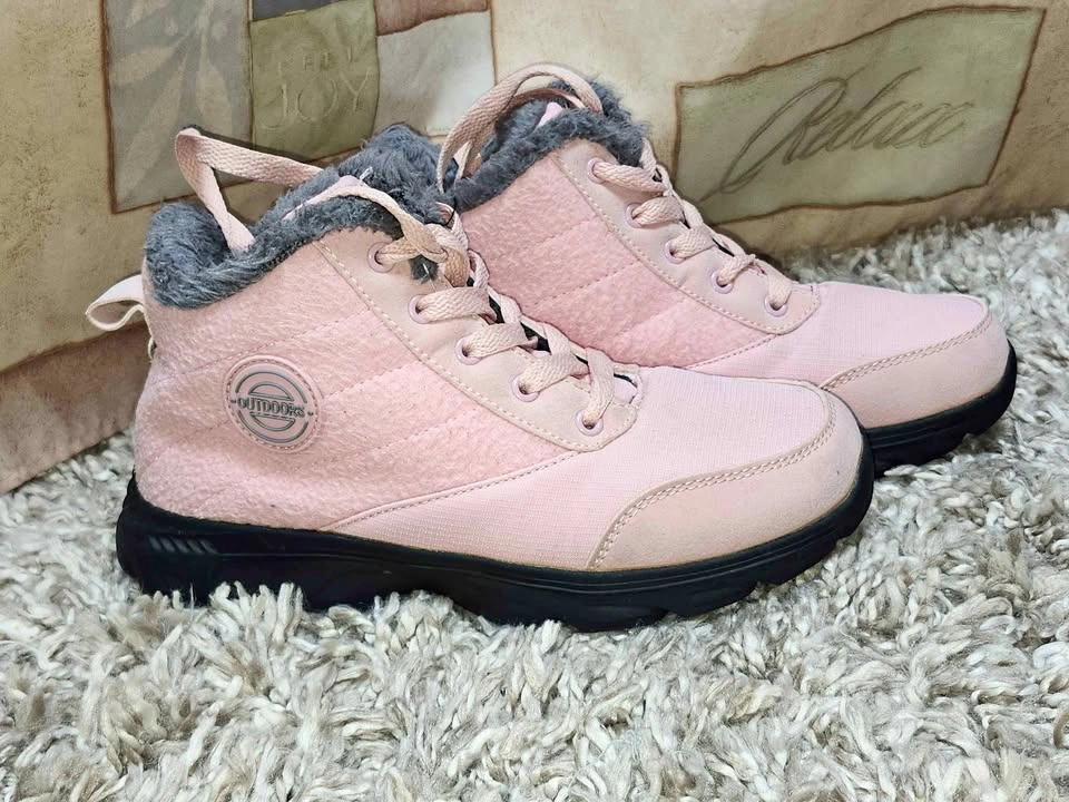 Pink Faux Fur Lined Winter Boots