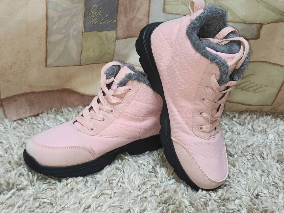 Pink Faux Fur Lined Winter Boots - photo 2