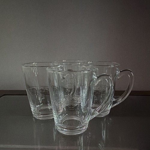 Bailey’s 4pc Clear Glass Embossed Mugs - photo 2