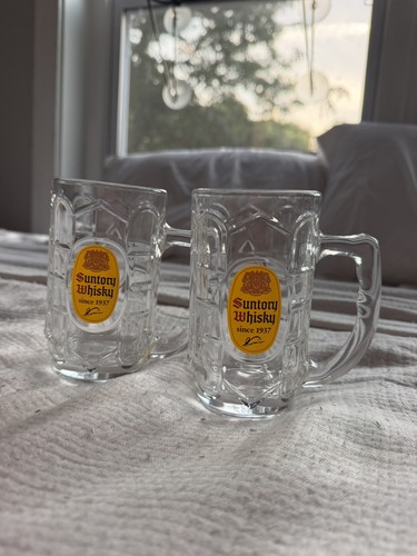 Suntory Kaku Whisky Soda Mug Glass 12.7oz. 375ml 2 Set