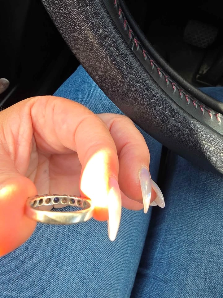14k diamond and sapphire ring - size 9 - photo 2