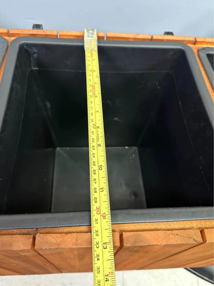 Wooden 3-Section Planter Box with Inserts - photo 5