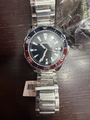 Invicta Pro Diver Men 46mm Silver Tone Case Black Metal Dial - photo 2