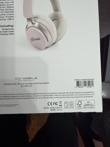 Guess GCube Metallic Script Logo On Ear Wireless Headphone Pink - photo 5