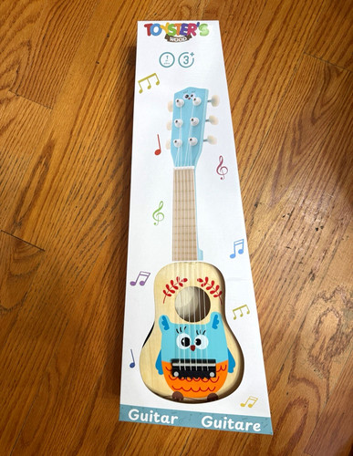Toysters Wood Owl Kids Toy Guitar, Age 3+
