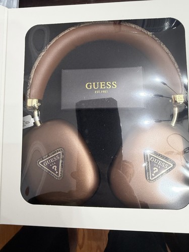 Guess PU Leather 4G Triangle Logo Wireless Headphones Brown - photo 2