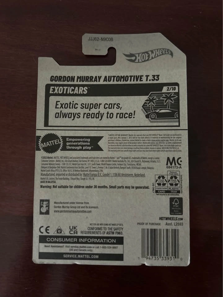 Hot Wheels Gordon Murray Automotive T.33 - Brand New - photo 3