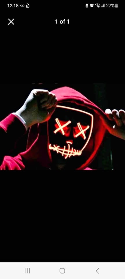Purge LED Light-Up Smiley Mask