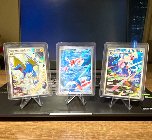 Pokemon TCG Full Art Holo 3-Card Lot Manectric Goldeen Silvally
