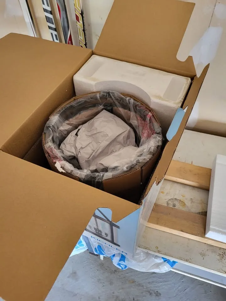 Barrington Wood & Black Metal 4-Light Pendant Light image indicator(2)