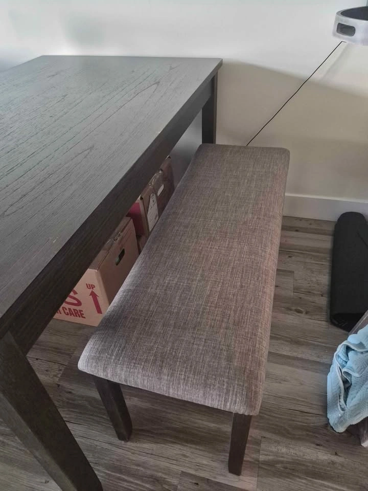 Dining table with 2 chairs and a bench - photo 3