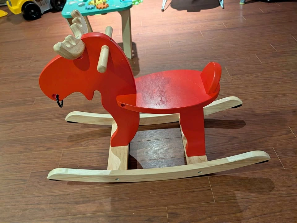 Wood rocking horse