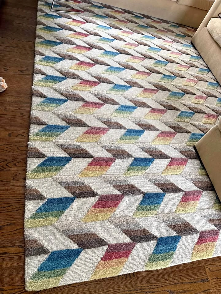 9x12 Wool Area Rug – Multicolor Geometric Design – GoodWeave Cer