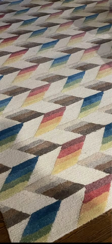 9x12 Wool Area Rug – Multicolor Geometric Design – GoodWeave Cer - photo 2