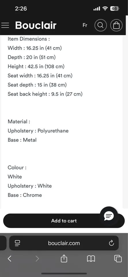 White Faux Leather Adjustable Bar Stools - Set of 2 image indicator(5)