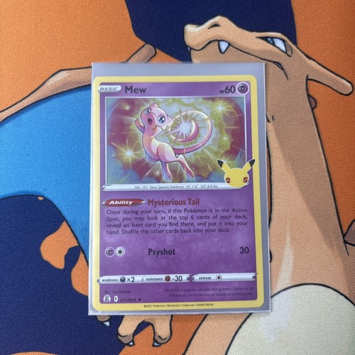 2021 Pokemon Celebrations Mew #11/25 Holo 25th Anniversary NM - photo 3