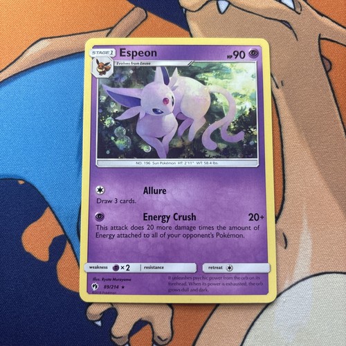 2018 Espeon 89/214 Rare Lost Thunder Pokemon Near Mint
