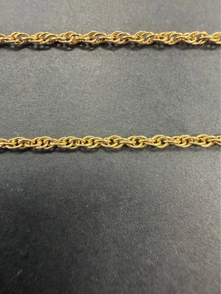 18KT 6.92GR 28.5IN Fine Rope Chain - photo 2