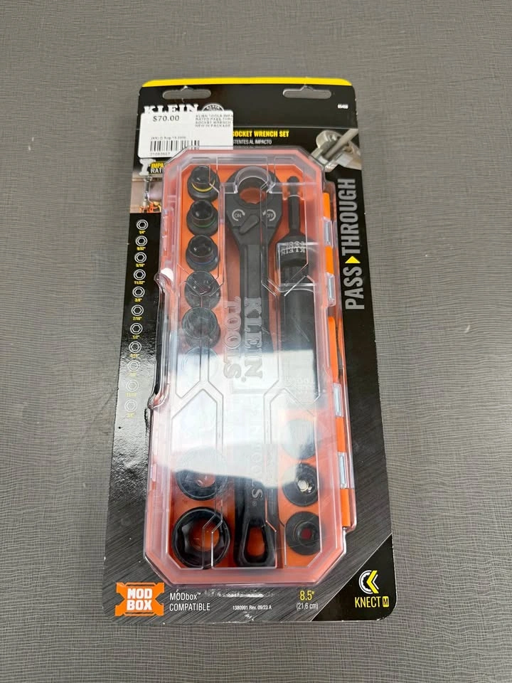 Klein Tools 65400 KNECT 15-Piece Pass Through Socket Set SEALED
