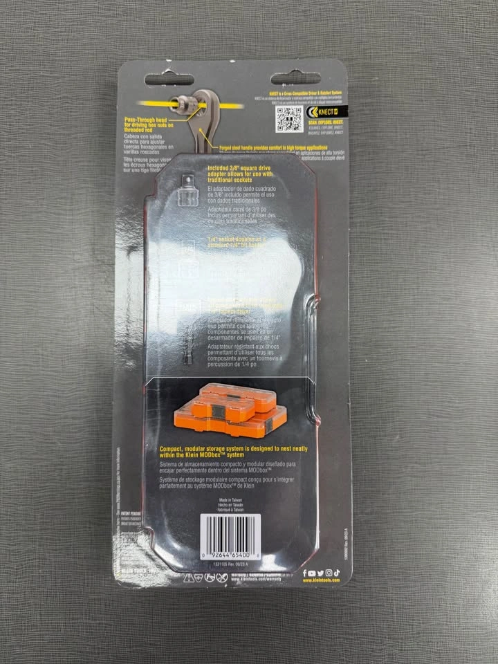 Klein Tools 65400 KNECT 15-Piece Pass Through Socket Set SEALED - photo 2