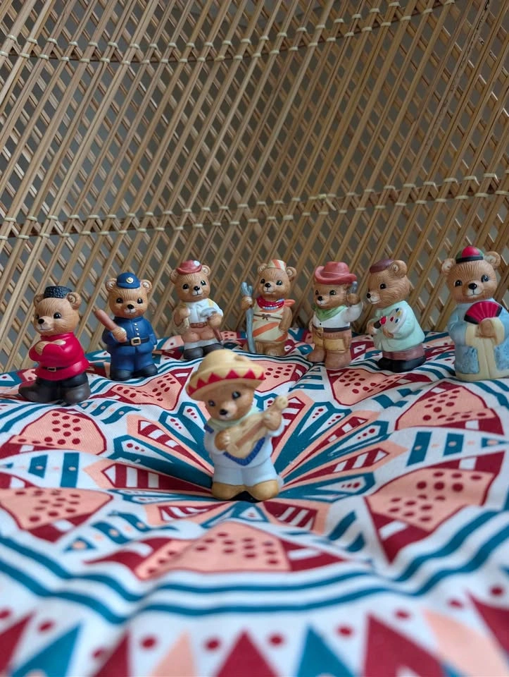 Vintage Ceramic Bear Figurines Collection