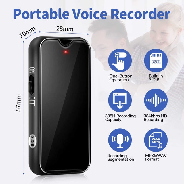 Portable Voice Recorder 64GB