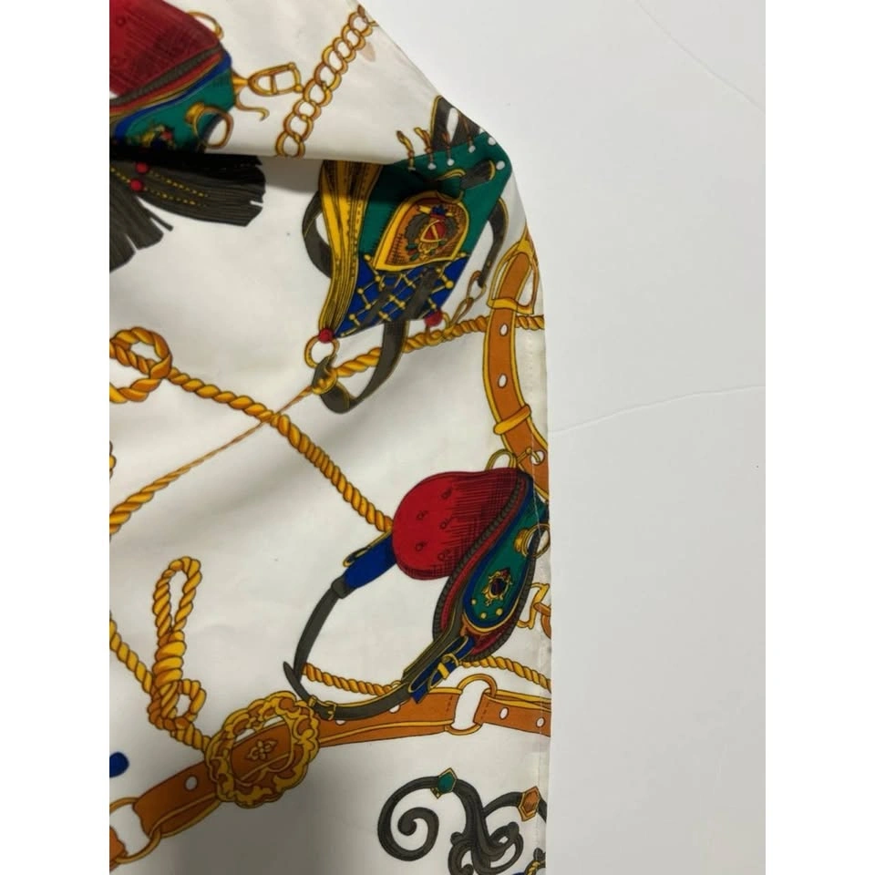 Vintage Equestrian Silk Scarf Belt Chain - photo 2