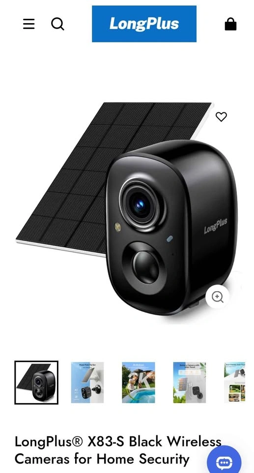 LongPlus® X83-S Black Wireless Cameras for Home Security - photo 4