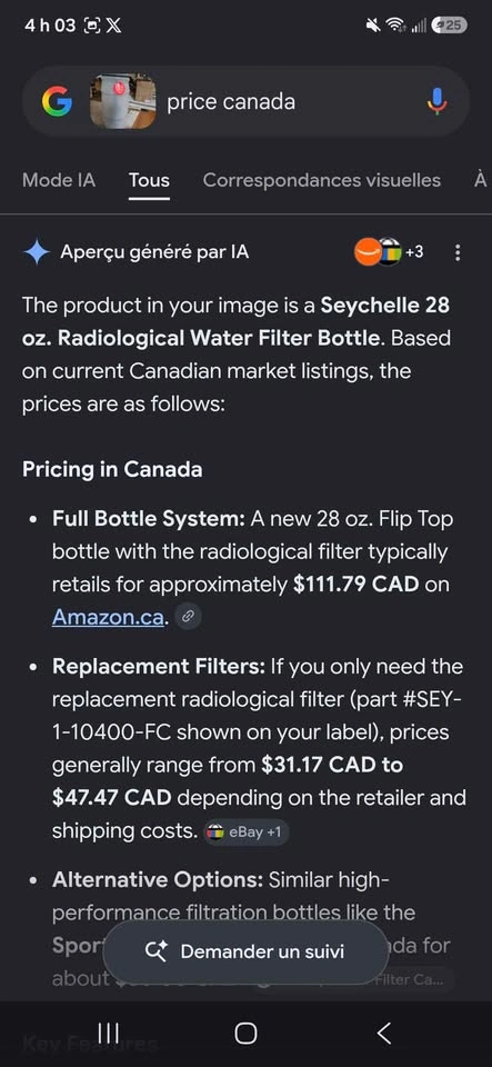 Seychelle 28 oz. Water Filtration Bottle with Radiological Filte - photo 3