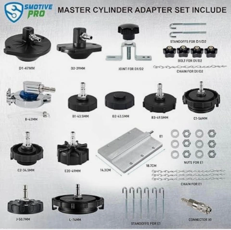 SMOTIVEPRO 12 pcs Brake Master Cylinder Adapter Set - photo 3