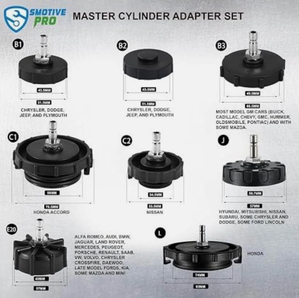 SMOTIVEPRO 12 pcs Brake Master Cylinder Adapter Set - photo 4