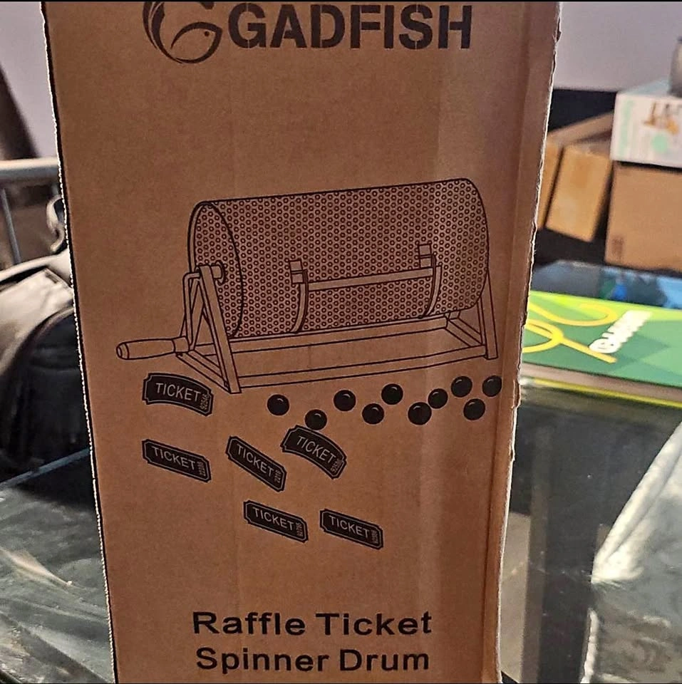 GADFISH Raffle Ticket Drum Spinner Cage w/ Hand Crank
