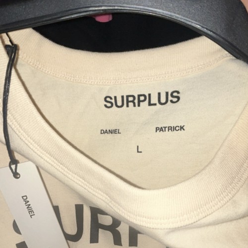 Daniel Patrick Surplus Beige Cotton Knit Men's Logo T-Shirt Size - photo 3