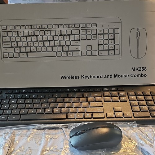 Deying MK258 Wireless Keyboard and Mouse Combo, Black