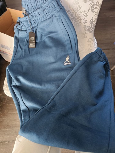 Kangol Men's Blue Cotton Jogger Pants TG/XL - photo 2