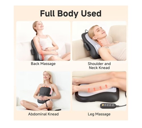 Shiatsu Back Massager w/ Heat, 15 Min Timer, 3 Modes, 2 Intensit - photo 2