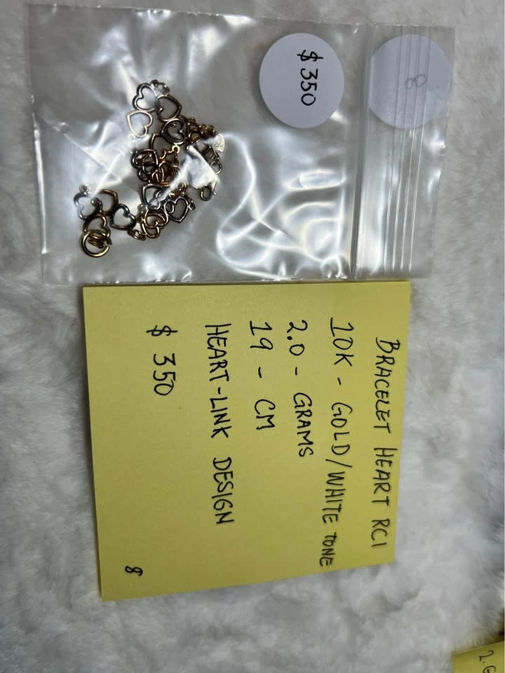 10k Gold/White Tone Bracelet Heart - photo 3