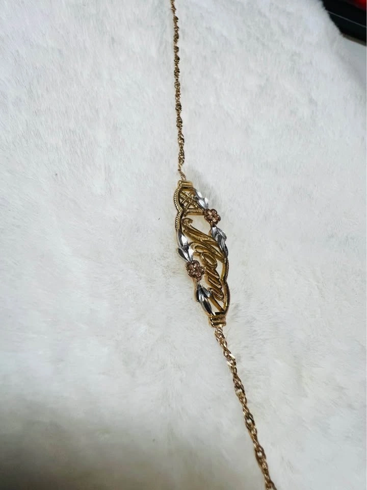 10k Gold/White Bracelet Mom - photo 2