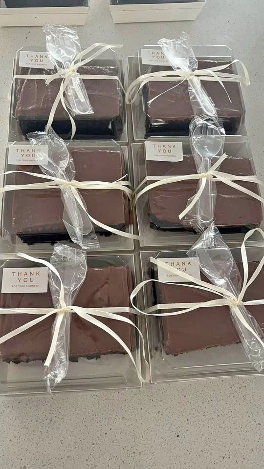 Chocolate cake slices