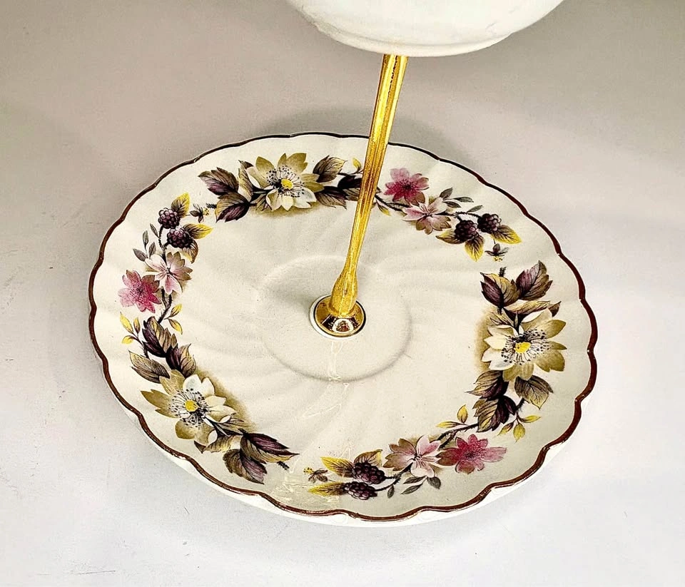 Vintage Floral Teacup and Saucer Tiered Jewelry Stand - photo 3