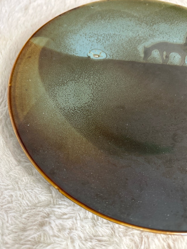 Vintage Heavy Ceramic Horse Plate 10” - photo 3
