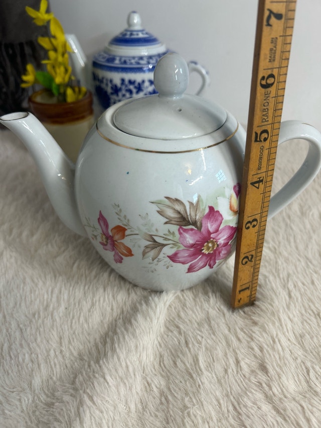 Vintage Teapot Porcelain Floral Flo Blue Pair - photo 2