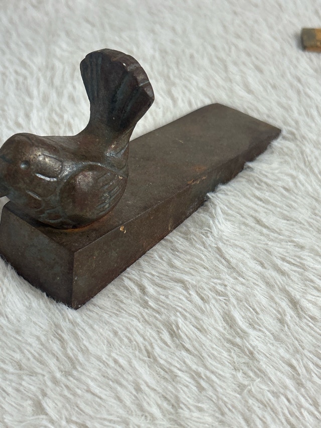 MCM Wrought Iron Birdy Door Stop 6” - photo 4