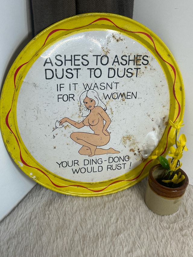1950’s Naughty Tin Plate 13”