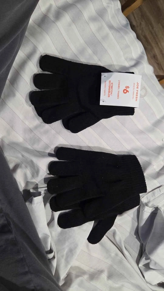 Joe Fresh Black Stretch Gloves 2 Pairs Adults - photo 3